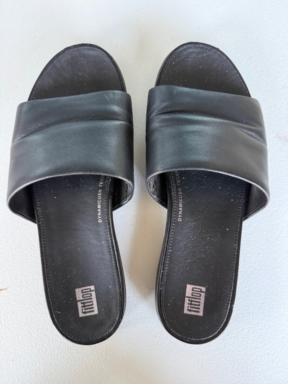 FitFlop Black Slide Sandals with Wide Padded Strap